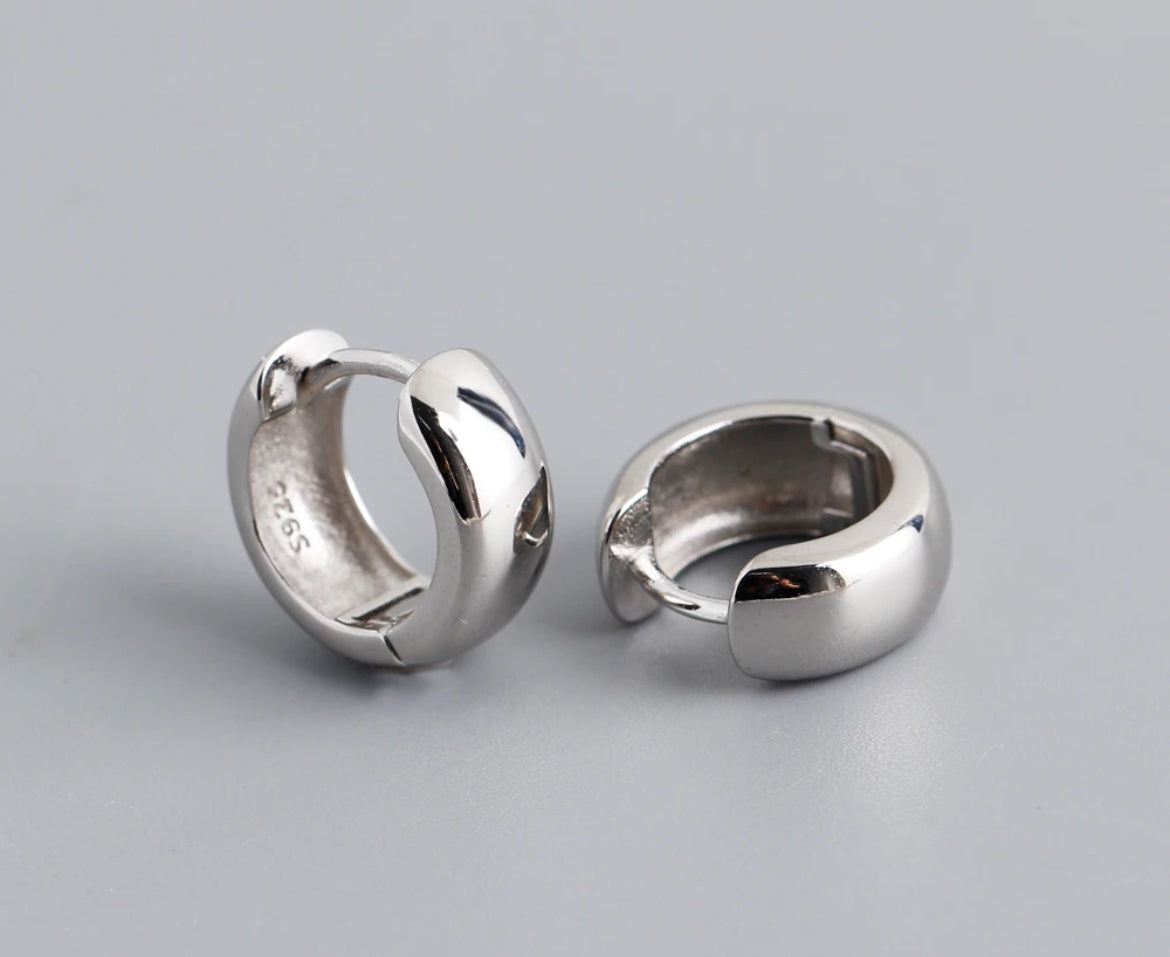
                  
                    Boho & Mala Sterling Silver Hoop Huggie Earrings
                  
                