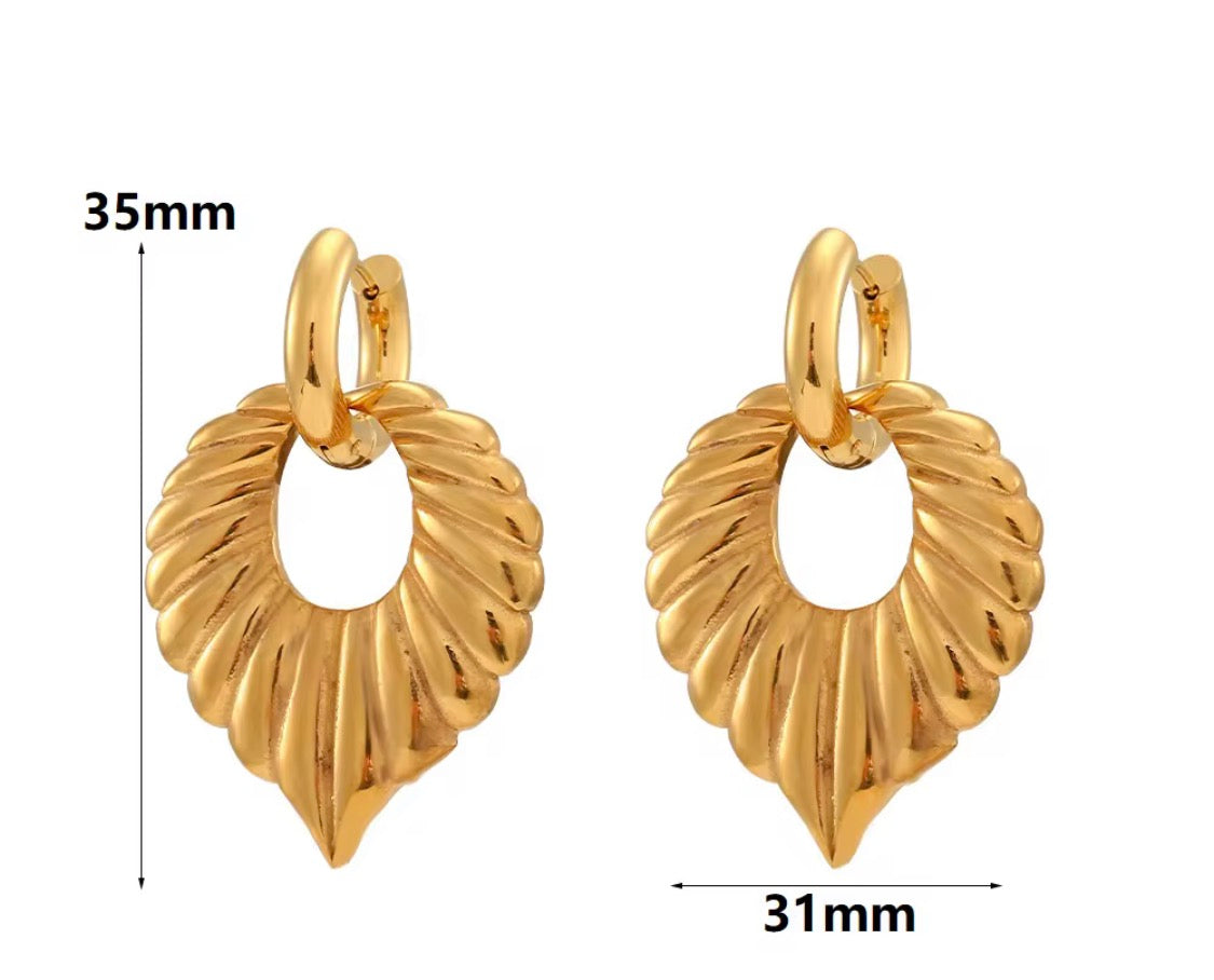 
                  
                    Gold Plated Hoop Stainless Steel Waterproof & Tarnish-Free Earrings- Boho Jewellery For Wild Souls
                  
                