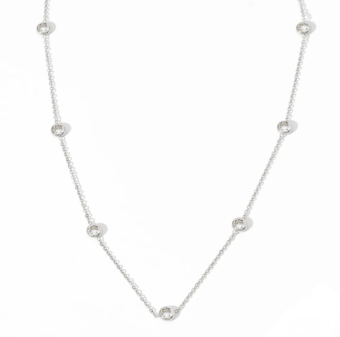 
                  
                    Clear Crystal Pendant Necklace | Waterproof & Tarnish-Free
                  
                