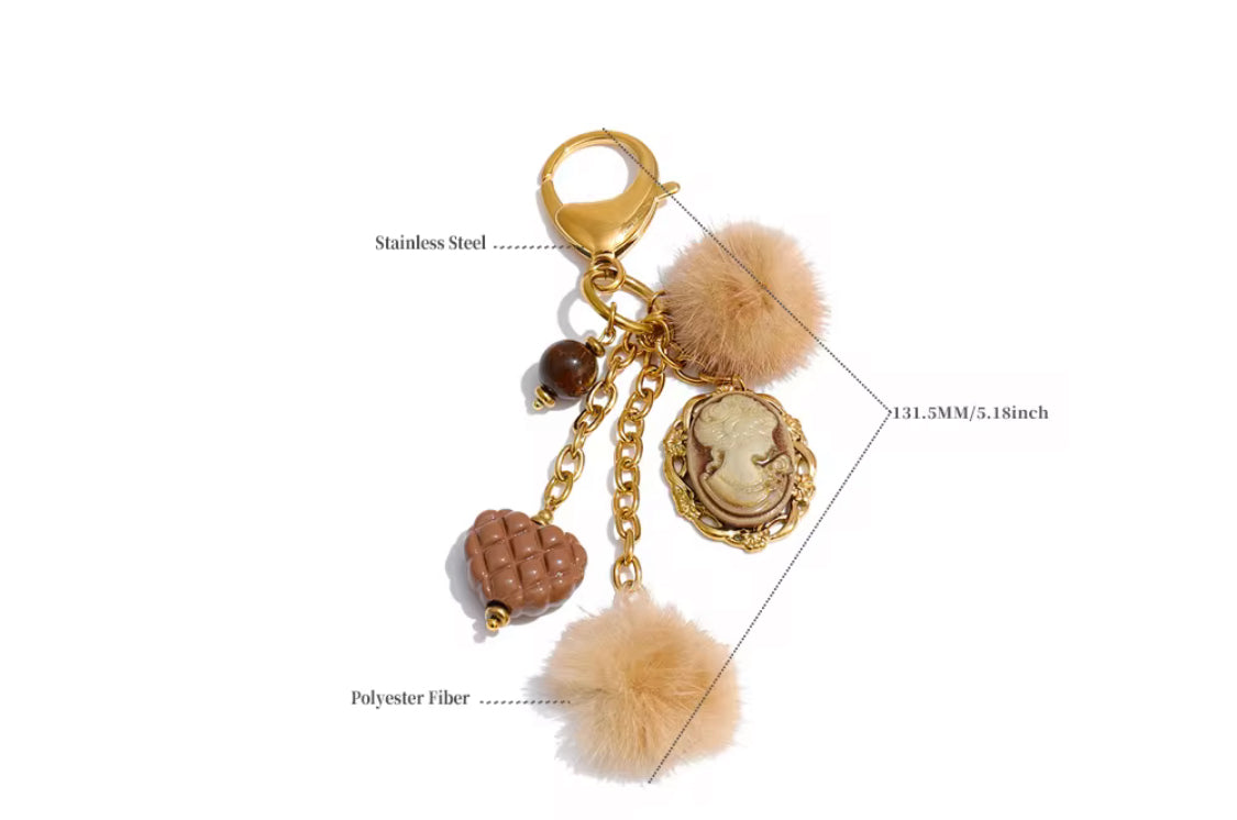 
                  
                    Vintage Charm Key Ring
                  
                
