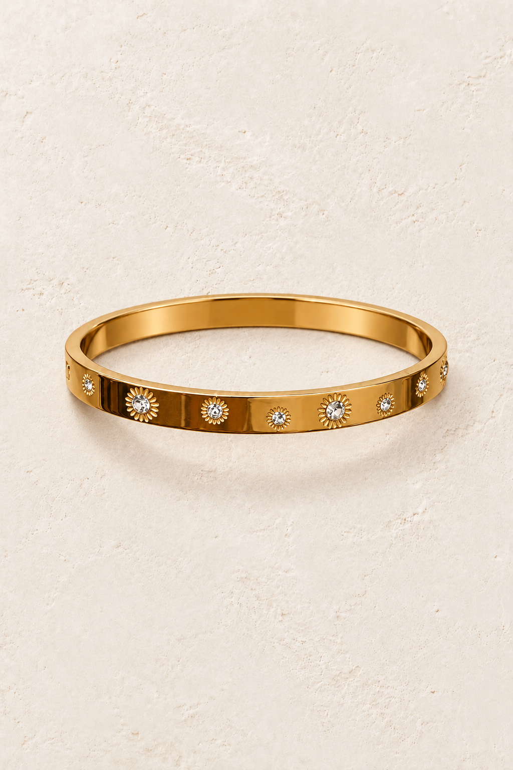 
                  
                    Flora Sunflower Gold Bangle
                  
                