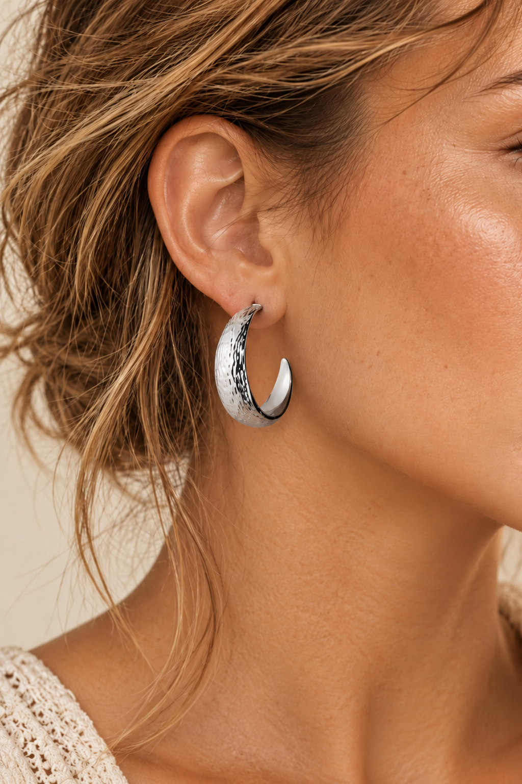 
                  
                    Zahara Silver Crescent Hoop Earrings
                  
                