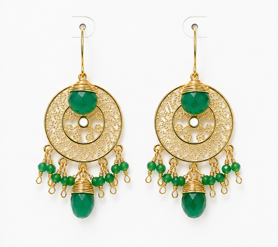 
                  
                    Green Jade Soleil Earrings
                  
                