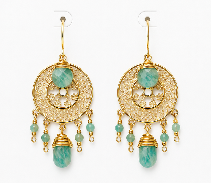 
                  
                    Amazonite Soleil Earrings
                  
                