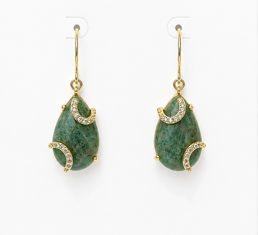 
                  
                    Amazonite Luna Earrings
                  
                