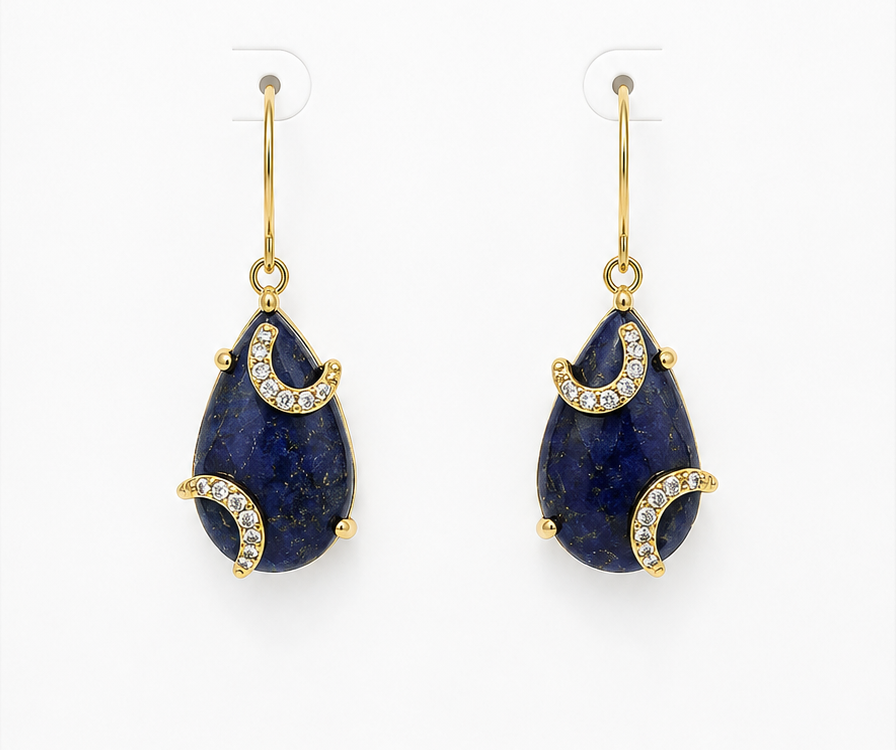 
                  
                    Lapis Lazuli Luna Earrings
                  
                