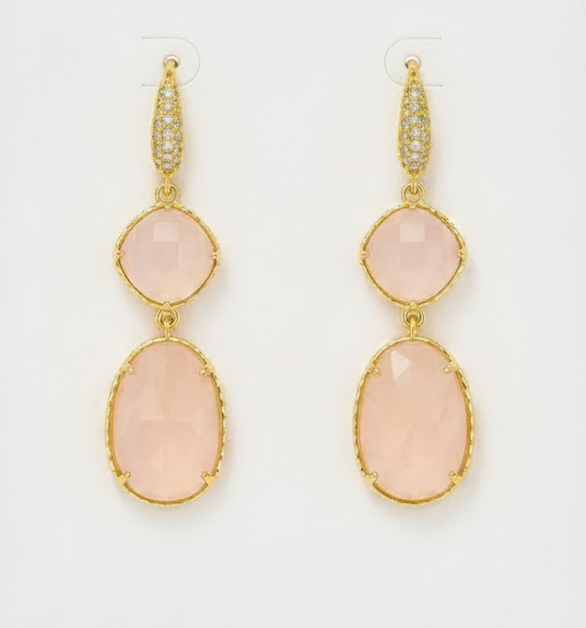 
                  
                    Rose Quartz Amara Earrings
                  
                