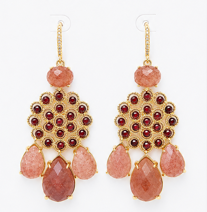 
                  
                    Strawberry Quartz Soleya Earrings
                  
                