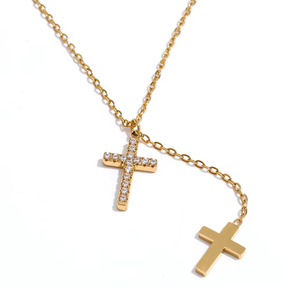
                  
                    Double Cross Necklace
                  
                