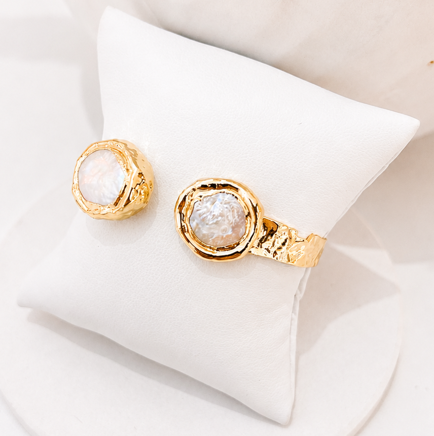 
                  
                    Thalassa Fresh Water Pearl Circular Cuff Bracelet
                  
                
