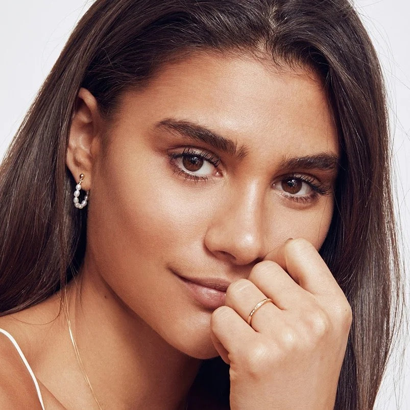 
                  
                    Gold Plated Sterling Silver Dainty Minimalist Hypoallergenic Hoop Earrings- Boho Jewellery For Wild Souls
                  
                
