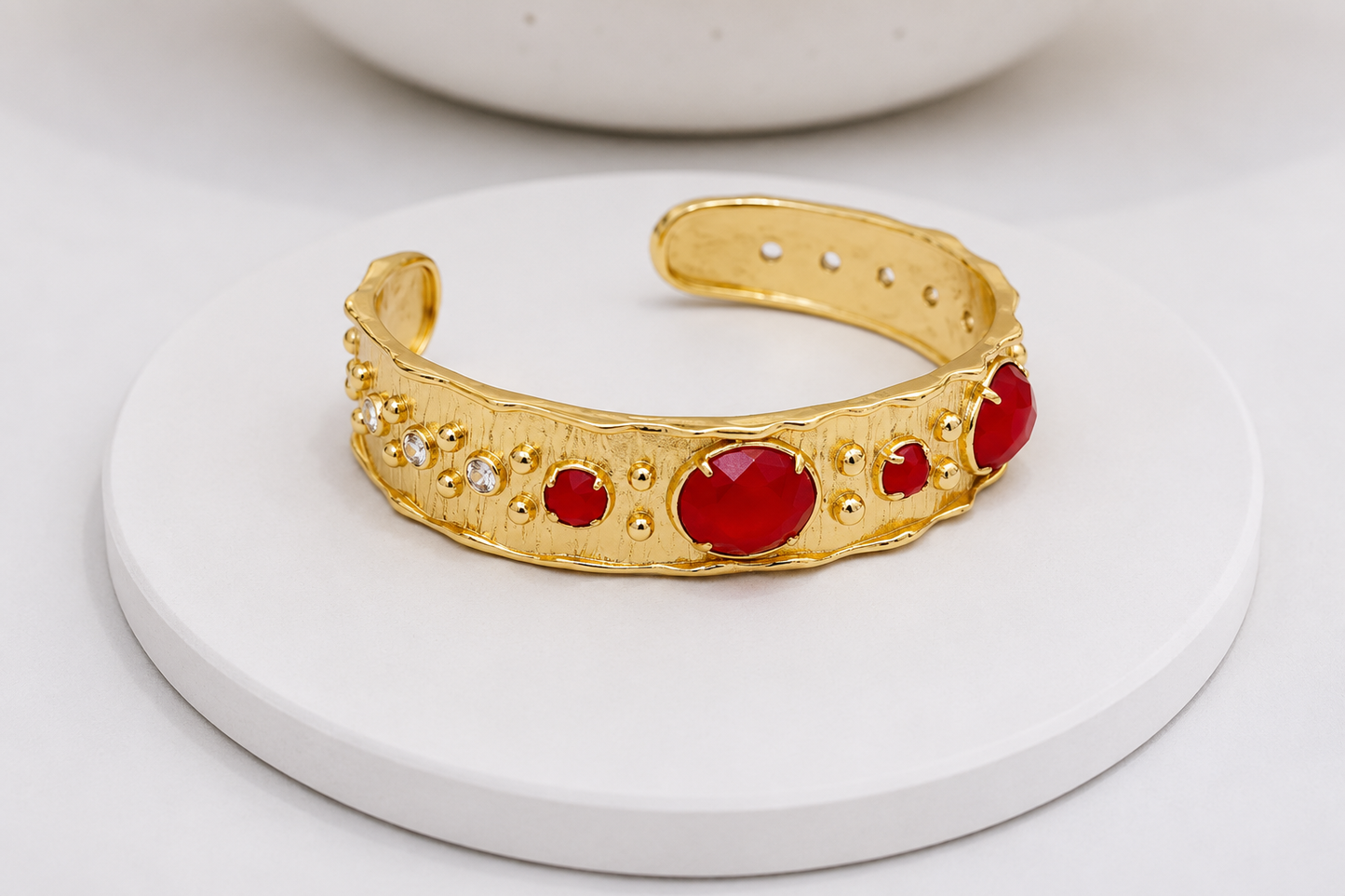 
                  
                    Red Jade Solara Cuff Bracelet
                  
                