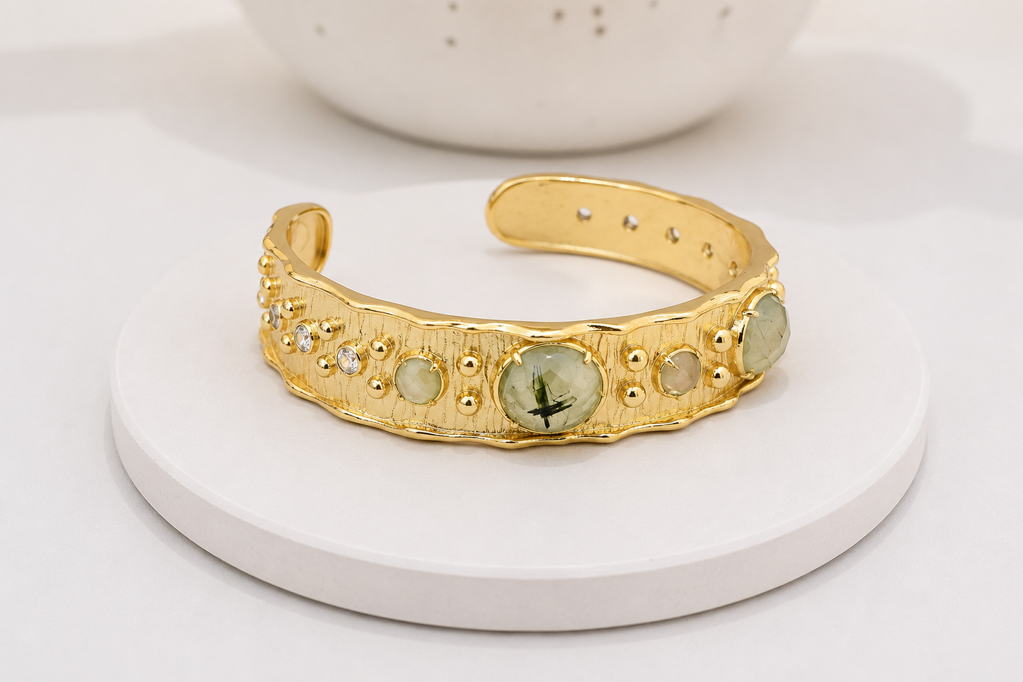 
                  
                    Prehnite Solara Cuff Bracelet
                  
                