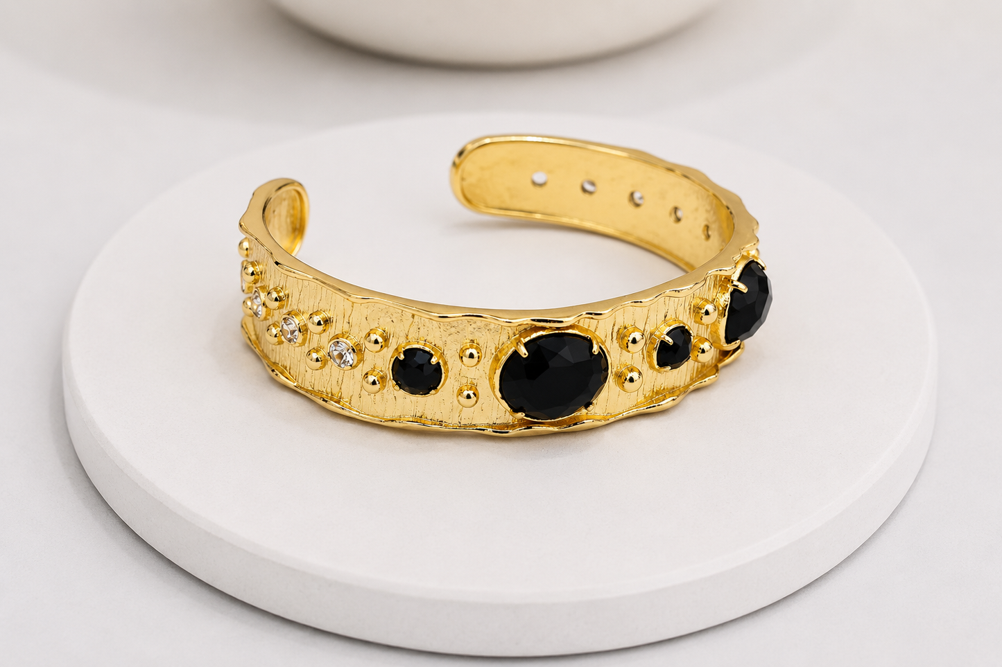 
                  
                    Black Obsidian Solara Cuff Bracelet
                  
                
