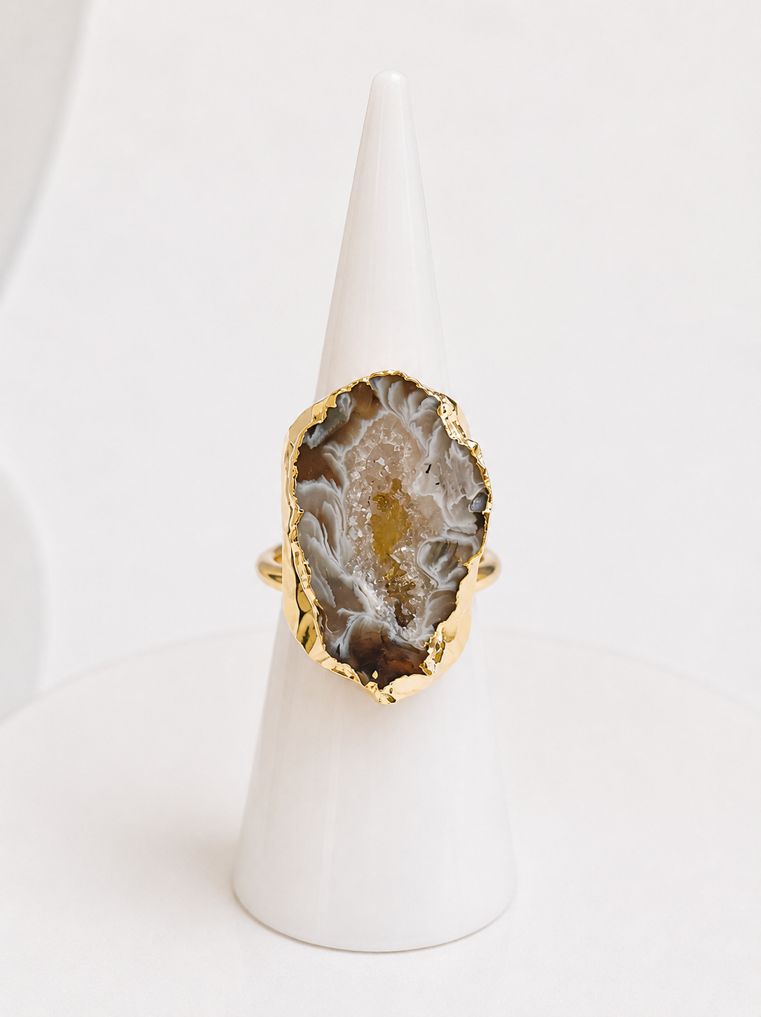 
                  
                    Elowyn Agate Geode Ring
                  
                