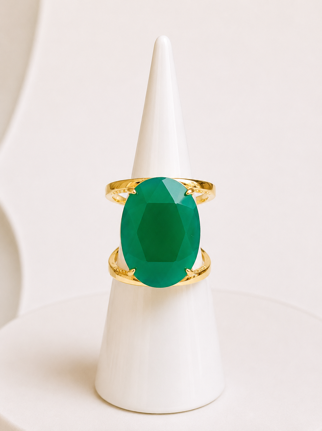 
                  
                    Aurevia Green Jade Statement Ring
                  
                