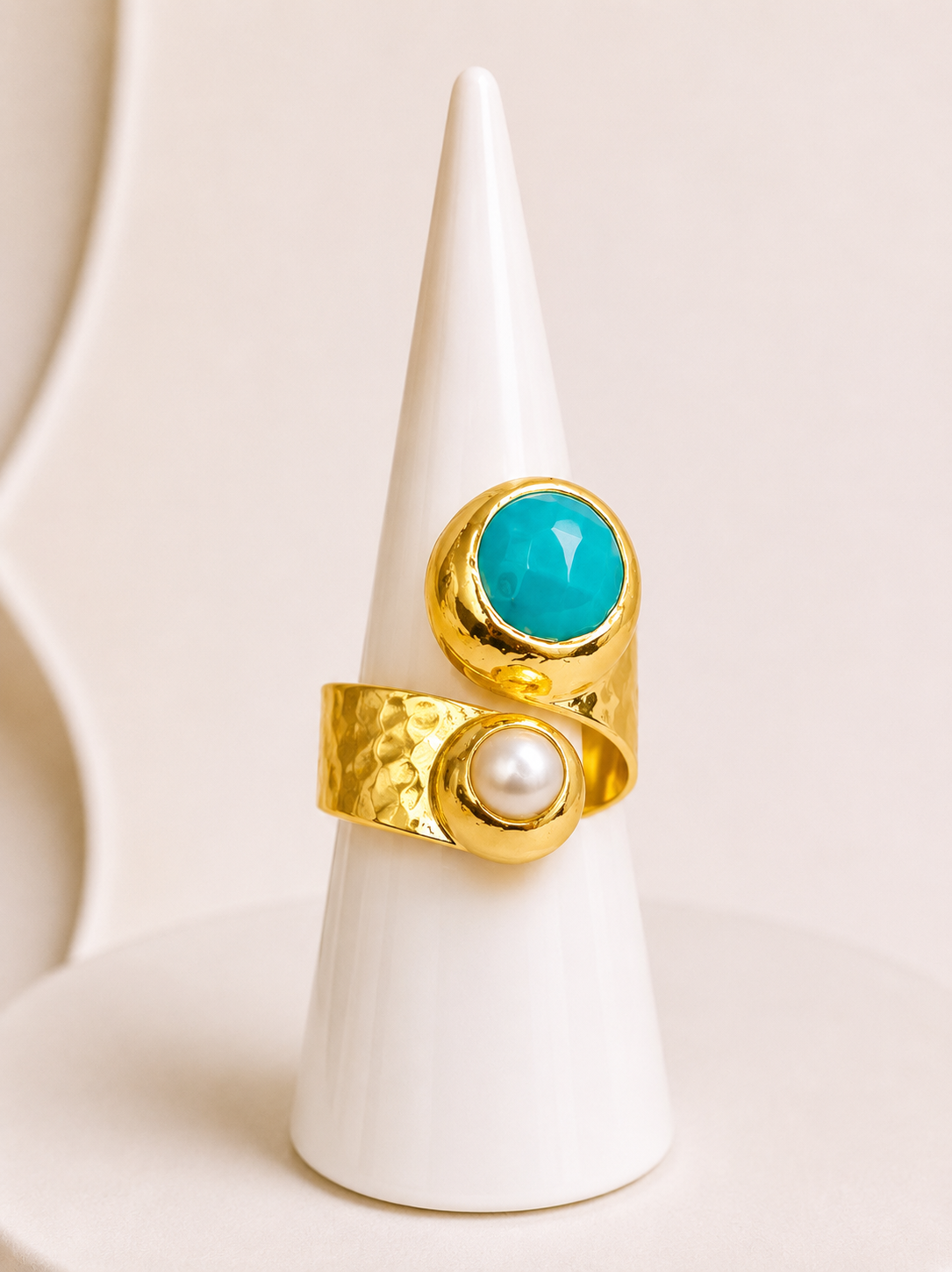
                  
                    Alara Freshwater Pearl &  Amazonite Ring
                  
                