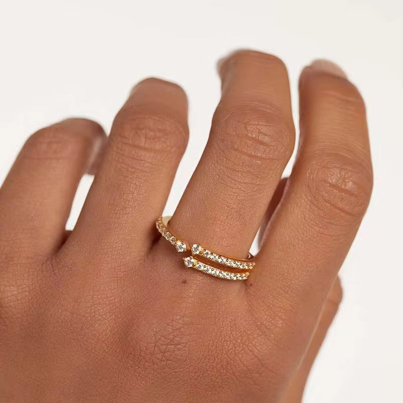 
                  
                    Inner Light- Dainty Minimalist Open Boho Ring – Adjustable 18k Gold Plated Under Sterling Silver
                  
                