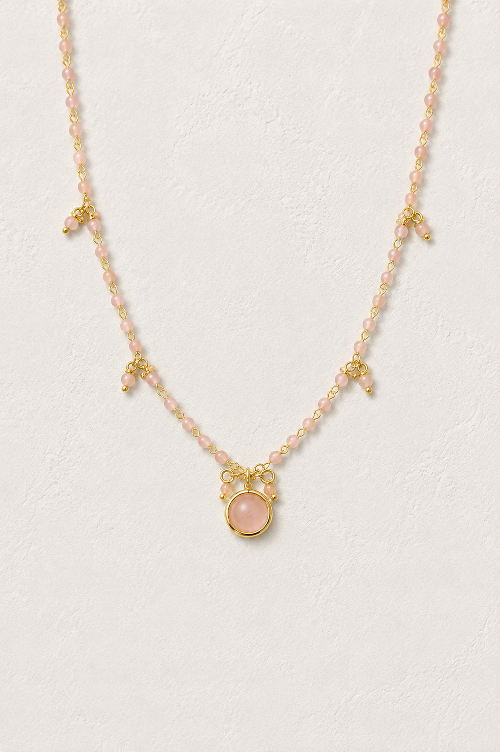
                  
                    Virelle Rose Quartz Necklace
                  
                