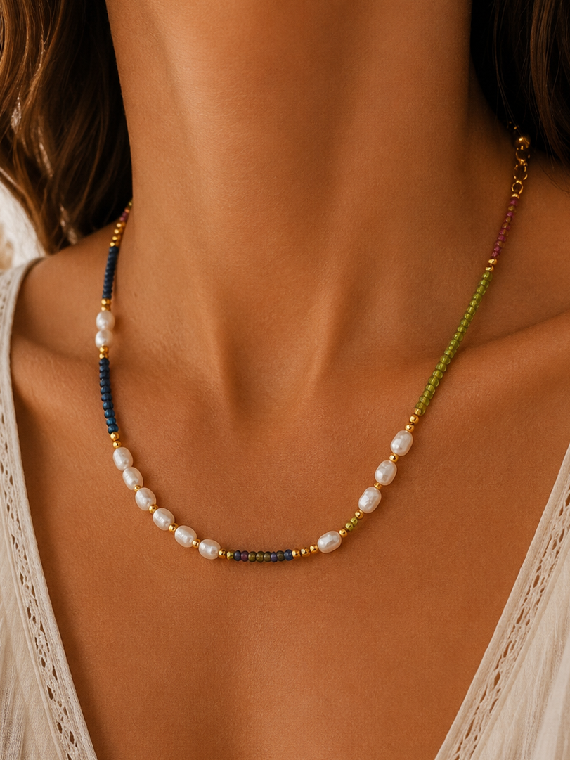 
                  
                    Soleil Rainbow Pearl Necklace
                  
                