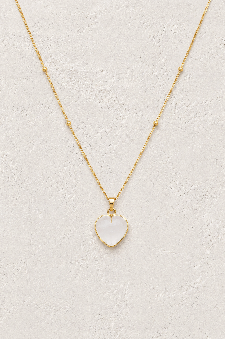 
                  
                    Clear Quartz Heart Necklace
                  
                
