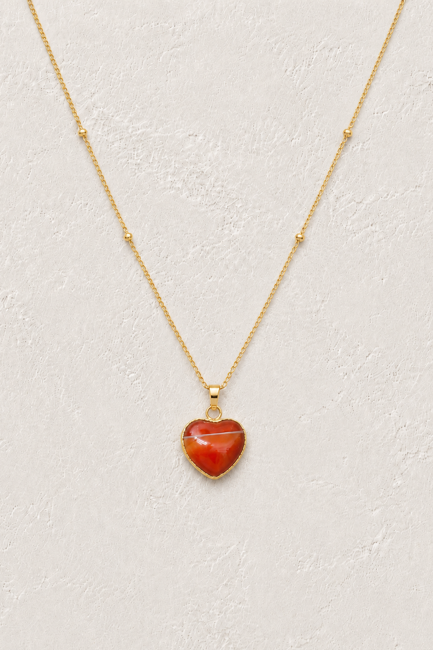 
                  
                    Carnelian Heart Necklace
                  
                