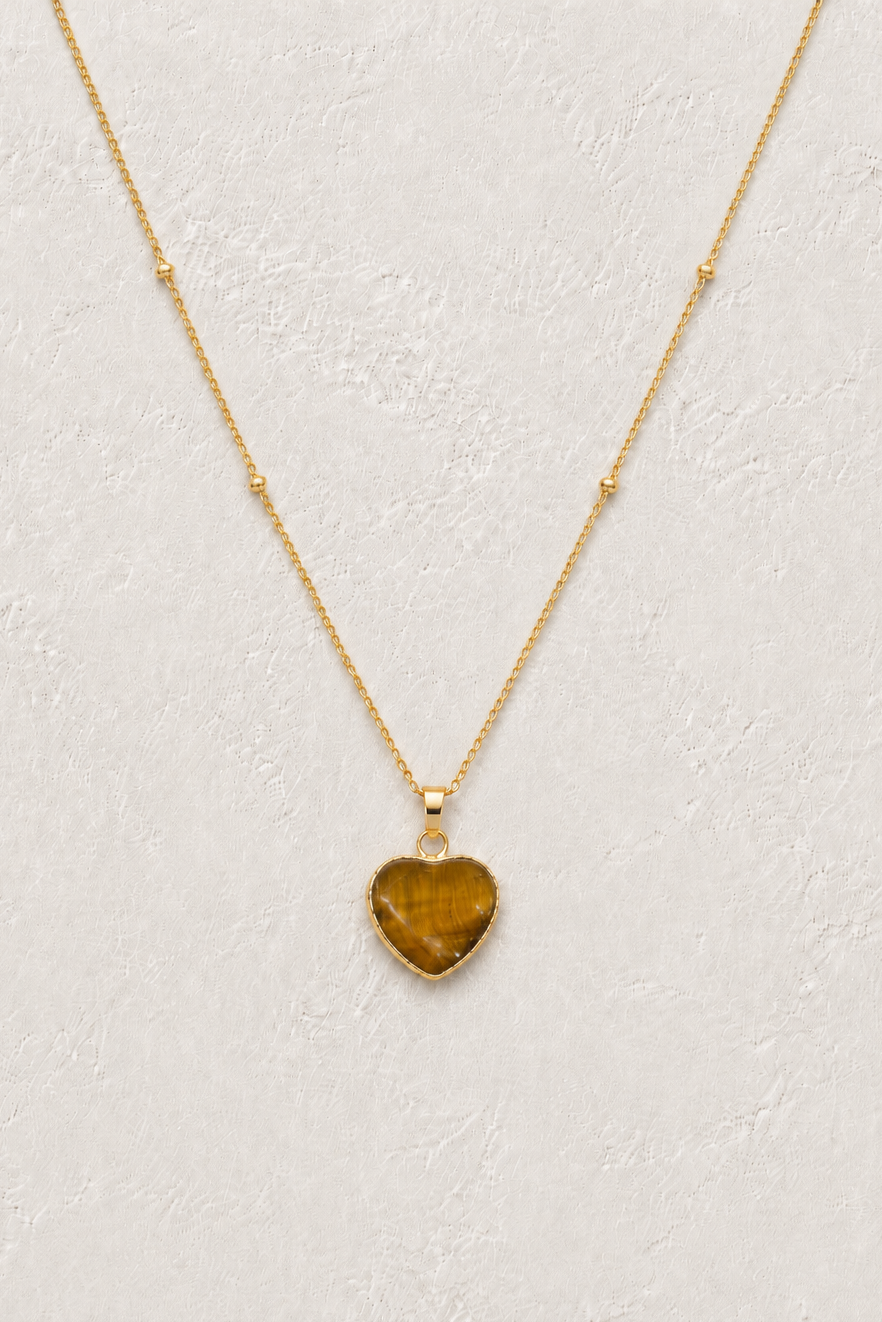 
                  
                    Tiger’s Eye Heart Necklace
                  
                