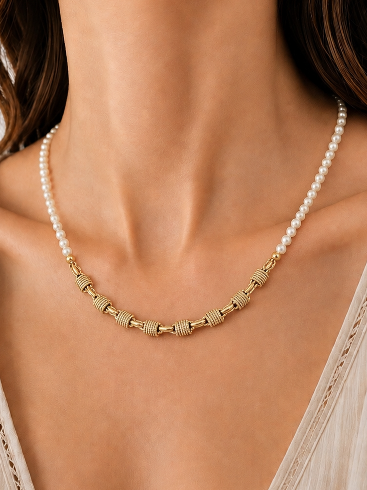 
                  
                    Freshwater Pearl Necklace | Waterproof & Tarnish-Free
                  
                