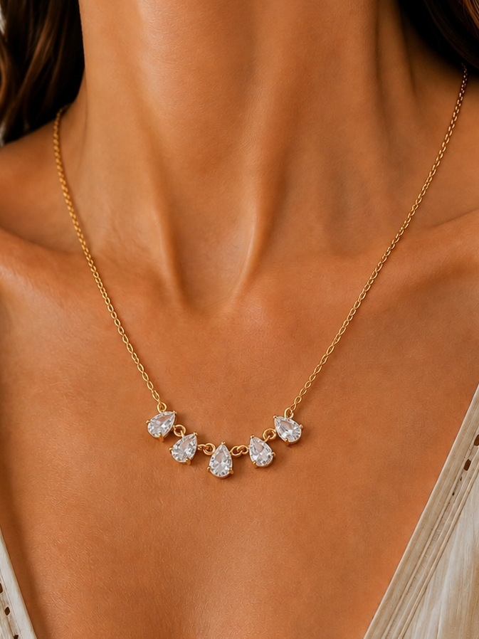 
                  
                    Crystal Cascade Necklace
                  
                