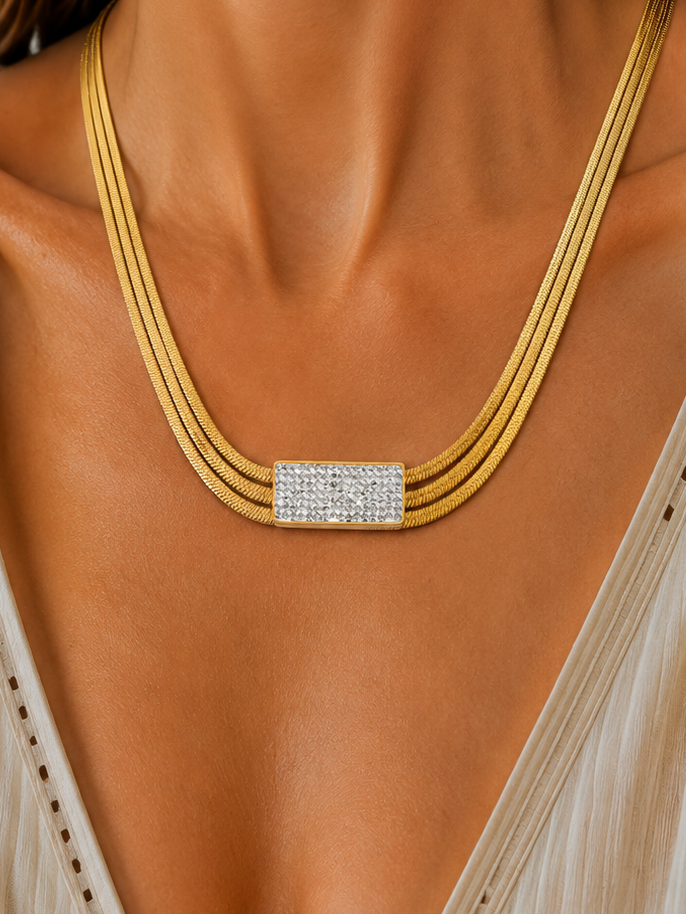 
                  
                    Gold Plated Stainless Steel Waterproof & Tarnish-Free Necklaces- Boho Jewellery For Everyday Wear
                  
                