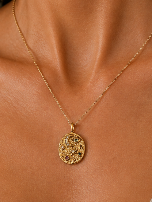 
                  
                    Celestial Eye Pendant Necklace
                  
                
