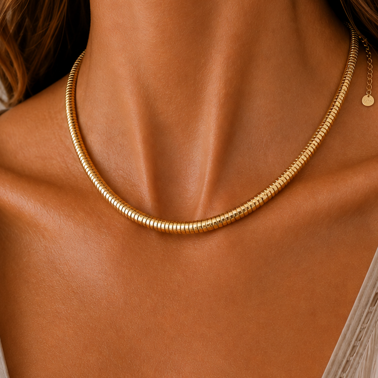 
                  
                    Gold Plated Stainless Steel Waterproof & Tarnish-Free Necklaces- Boho Jewellery For Everyday Wear
                  
                