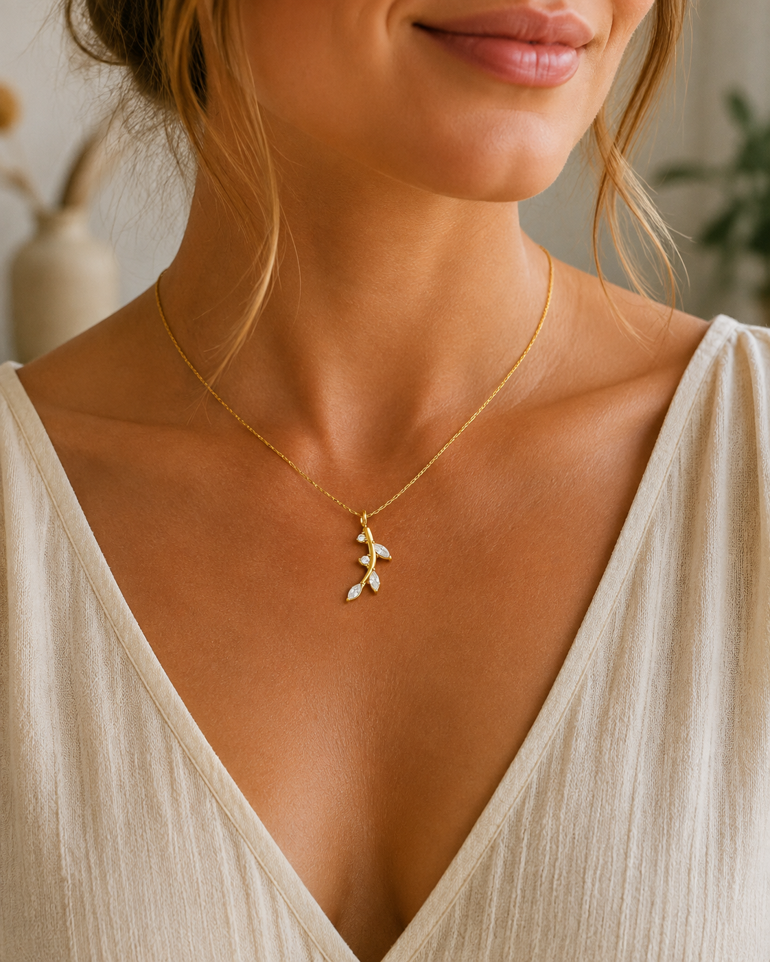 
                  
                    Ivy Leaf Necklace – Waterproof Gold Botanical Necklace
                  
                