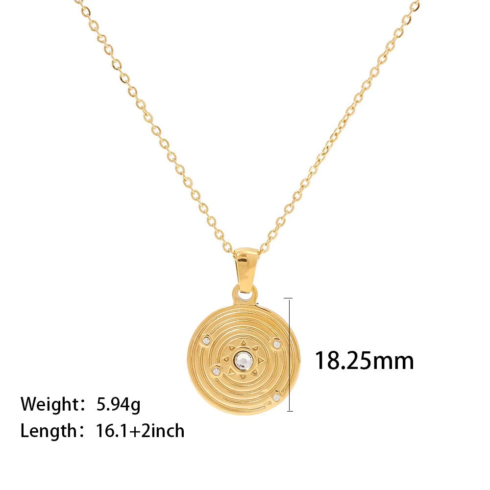 
                  
                    Solara Sun Medallion Necklace – Waterproof Gold-Plated Stainless Steel
                  
                