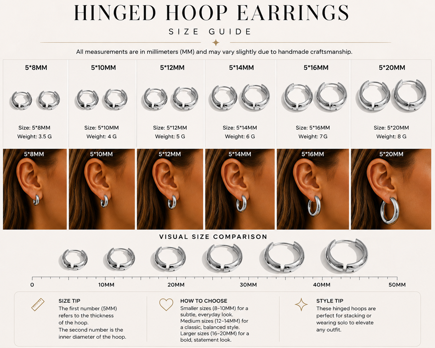 
                  
                    Silver Chunky Hoop Earrings 3mm– Waterproof & Tarnish-Free
                  
                