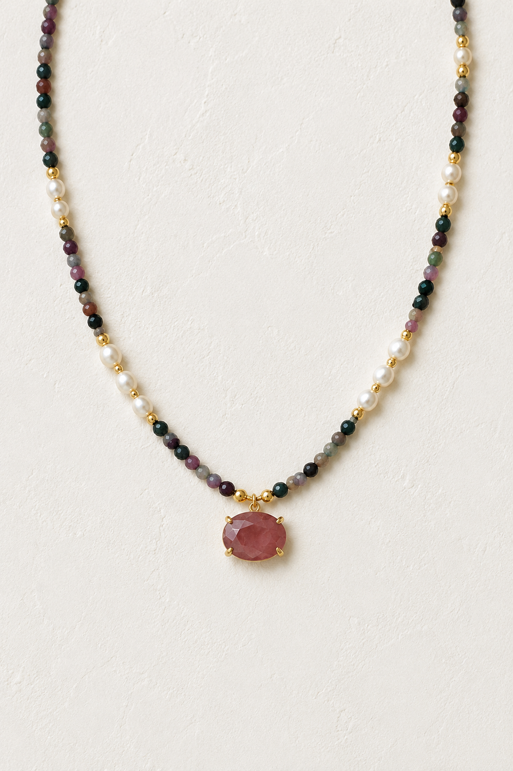 
                  
                    Novara Mixed Strawberry Quartz Pendant Necklace
                  
                