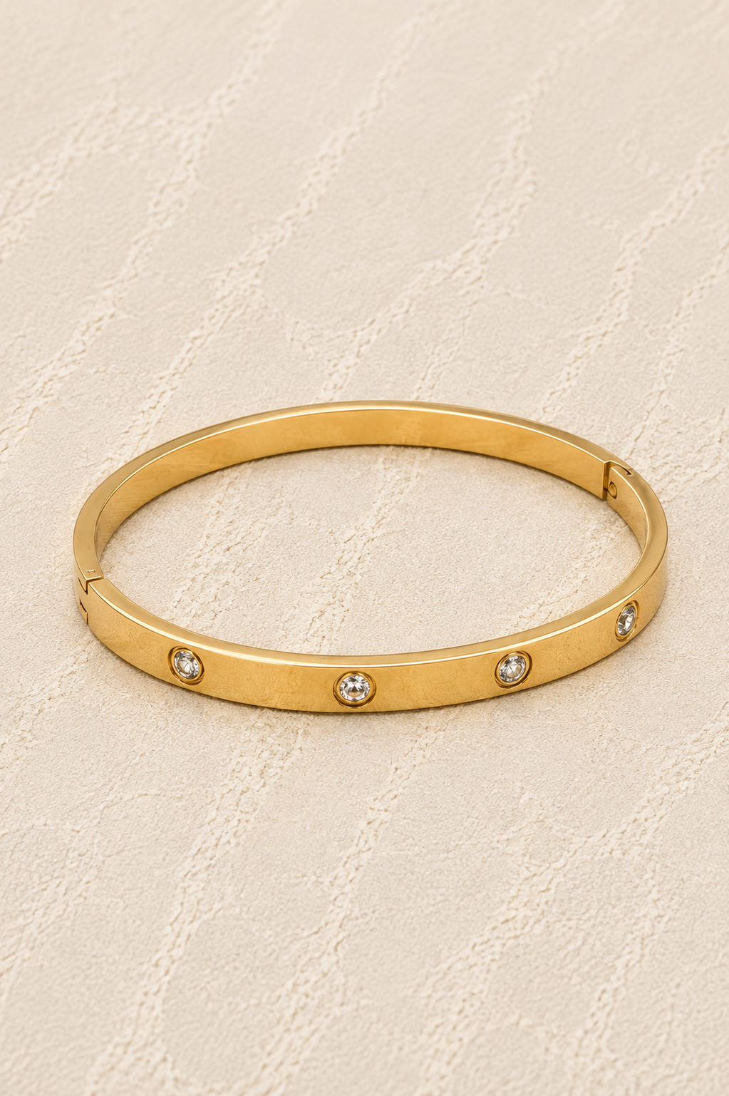 
                  
                    Lunara Gold Crystal Bangle – waterproof gold bangle by Boho & Mala
                  
                