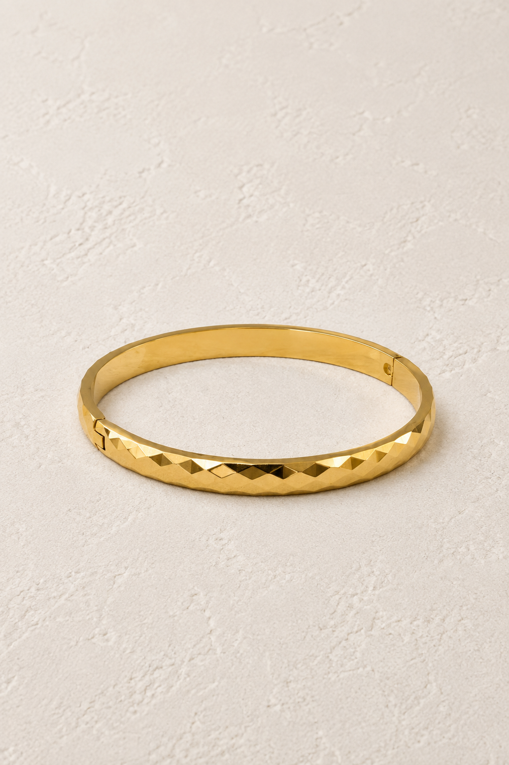 
                  
                    Valora Faceted Gold Bangle – waterproof gold bangle by Boho & Mala
                  
                