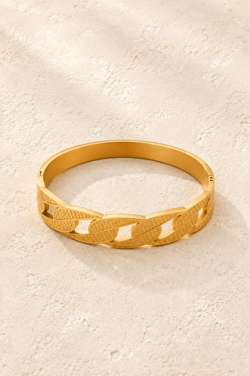 
                  
                    Aurora Link Gold Bangle – waterproof gold bangle by Boho & Mala
                  
                