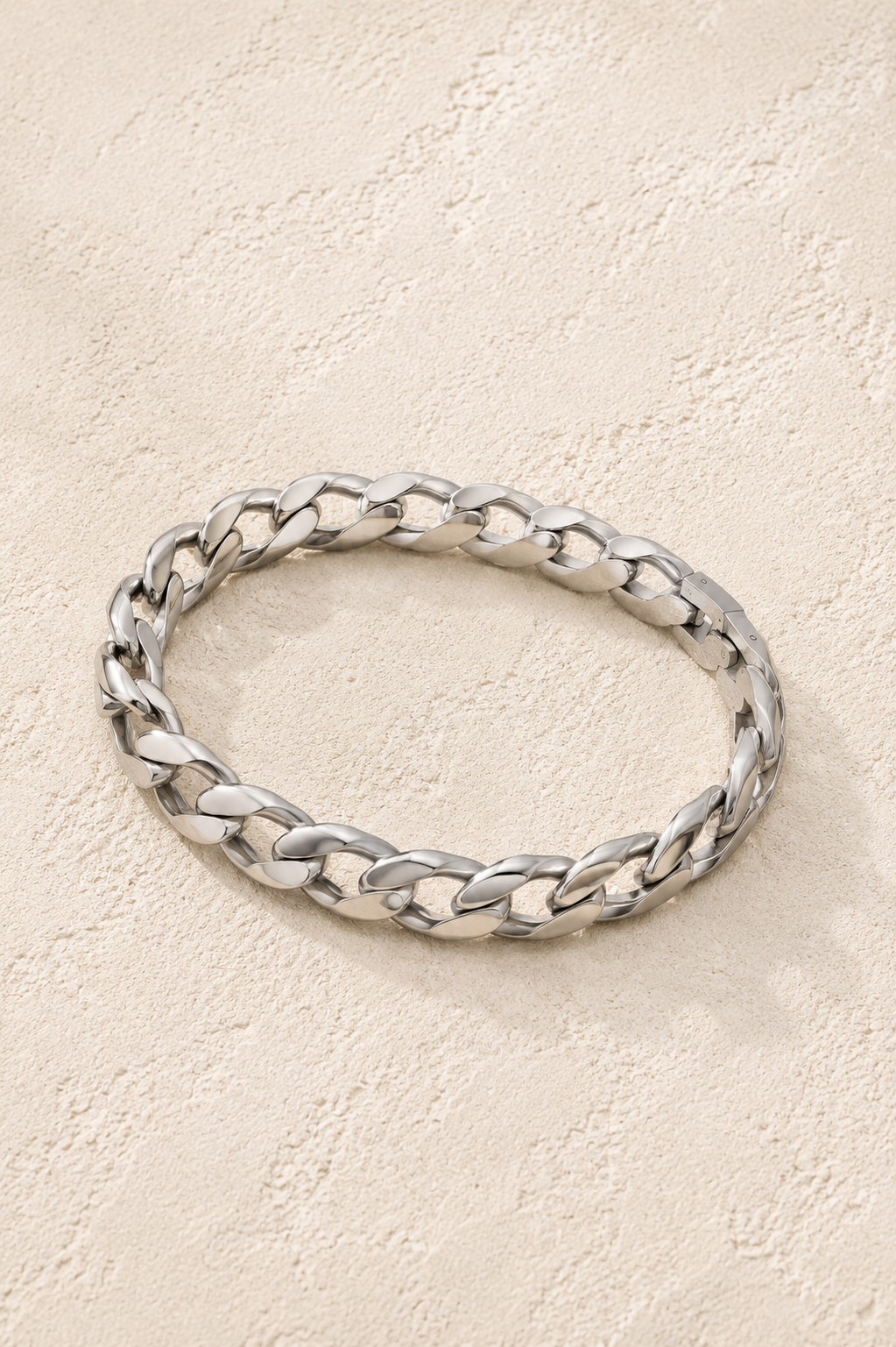 
                  
                    Harlow Silver Curb Link Bracelet – waterproof silver bracelet by Boho & Mala
                  
                