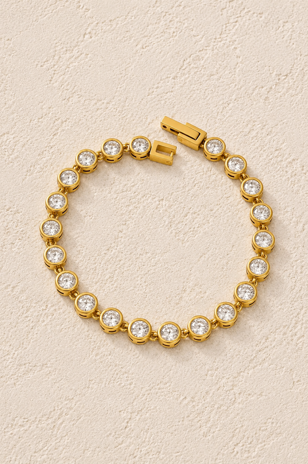 
                  
                    Celestial Gold Crystal Tennis Bracelet – waterproof gold bracelet by Boho & Mala
                  
                
