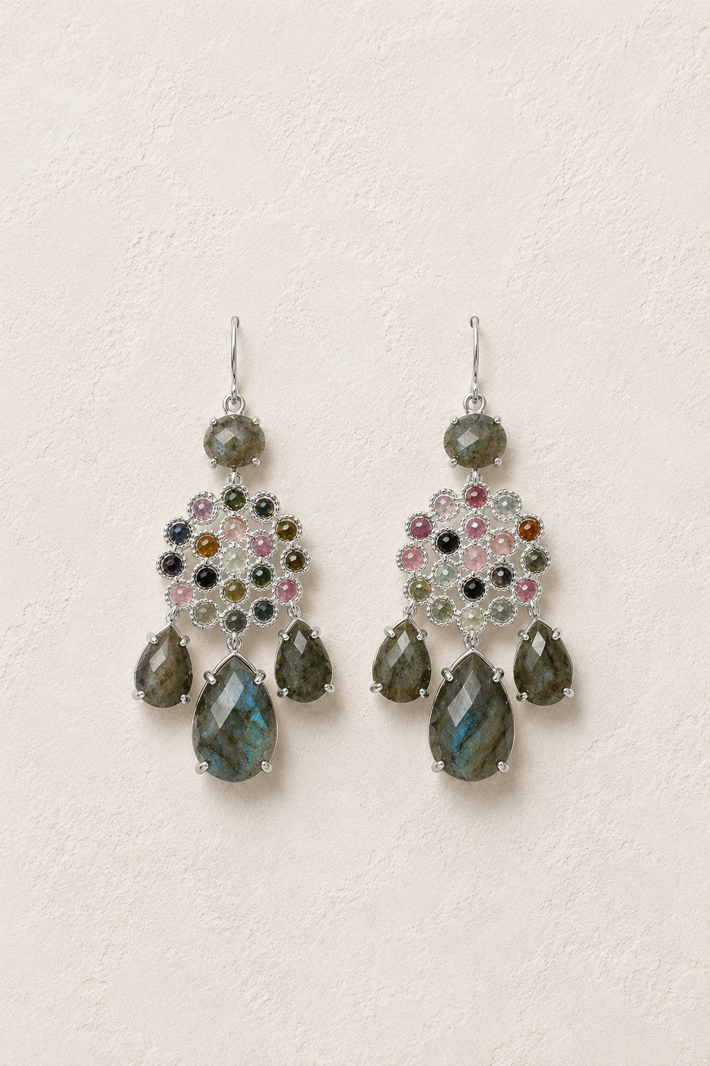 
                  
                    Soleya Silver Labradorite – Genuine Gemstone Statement Drop Earrings
                  
                
