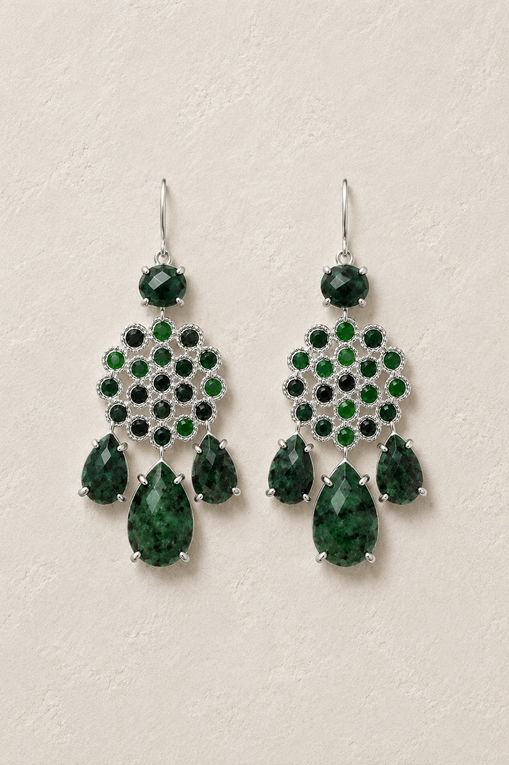 
                  
                    Soleya Silver African Turquoise – Genuine Gemstone Statement Drop Earrings
                  
                