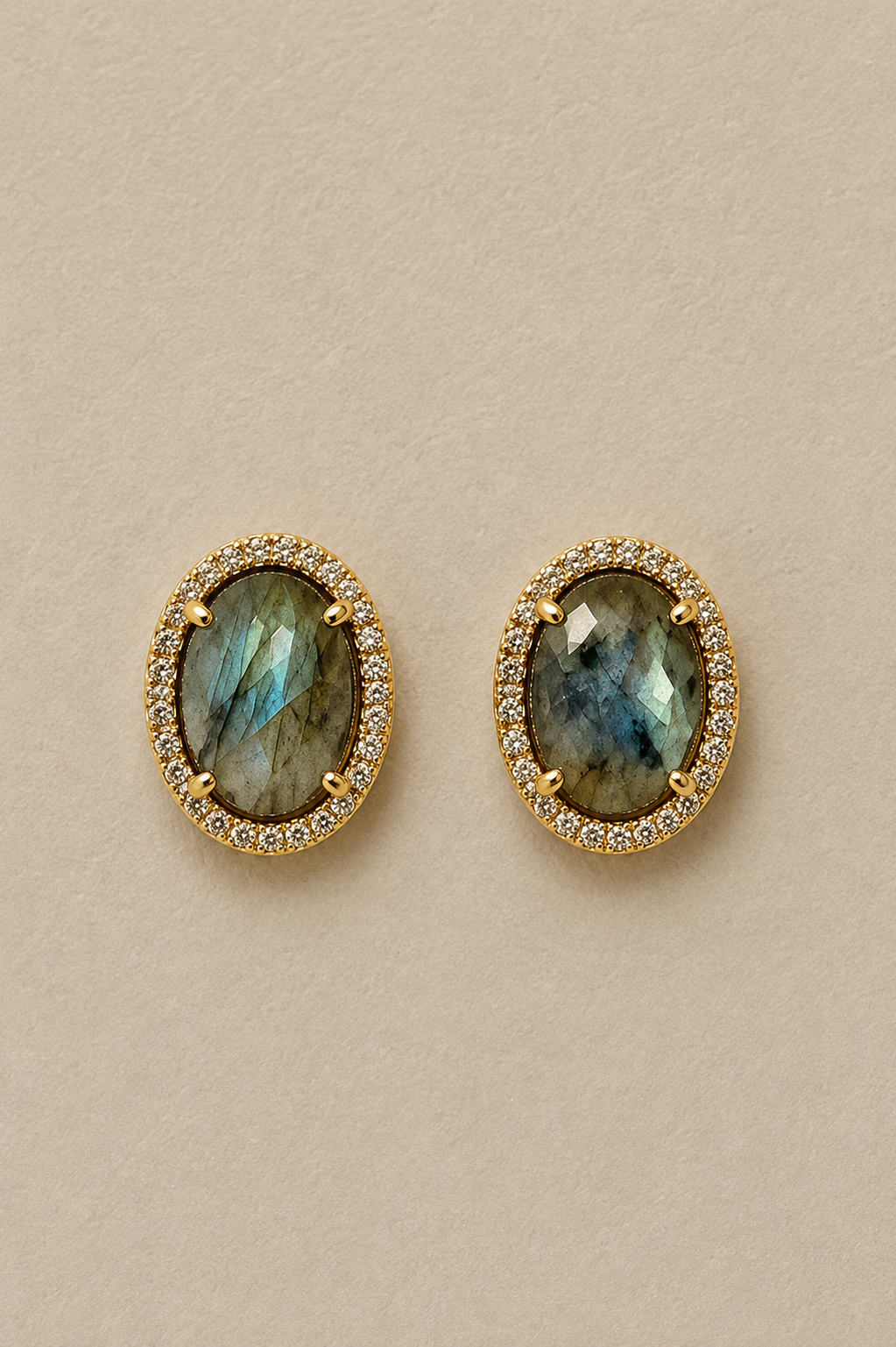 
                  
                    Celestine Labradroite - Genuine Gemstone Studs
                  
                