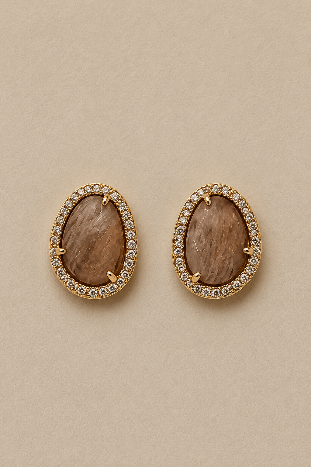 
                  
                    Celestine Sunstone - Genuine Gemstone Studs
                  
                