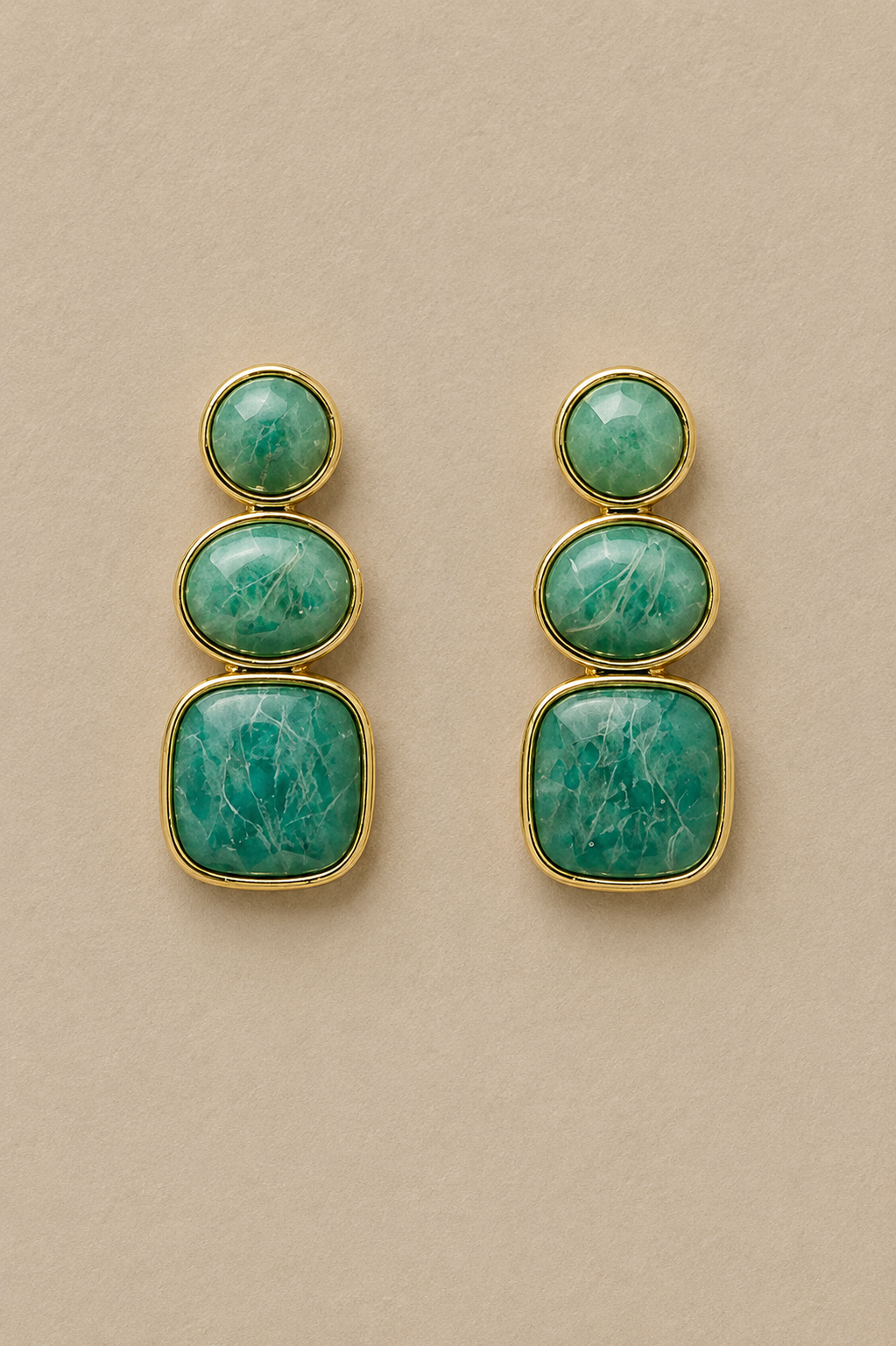 
                  
                    Solenne Amazonite - Genuine Gemstone Earrings
                  
                