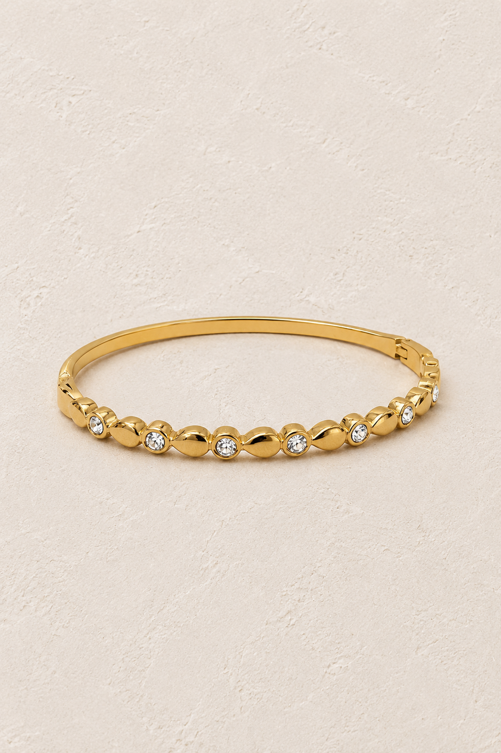 
                  
                    Aurette Gold Beaded Crystal Bangle – waterproof gold bangle by Boho & Mala
                  
                