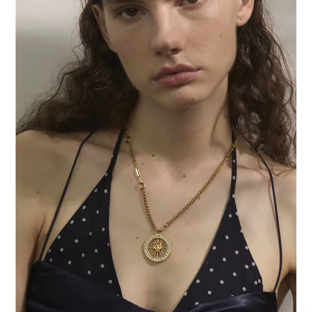 
                  
                    Soleil Crystal Sun Necklace – Waterproof & Tarnish-Free
                  
                