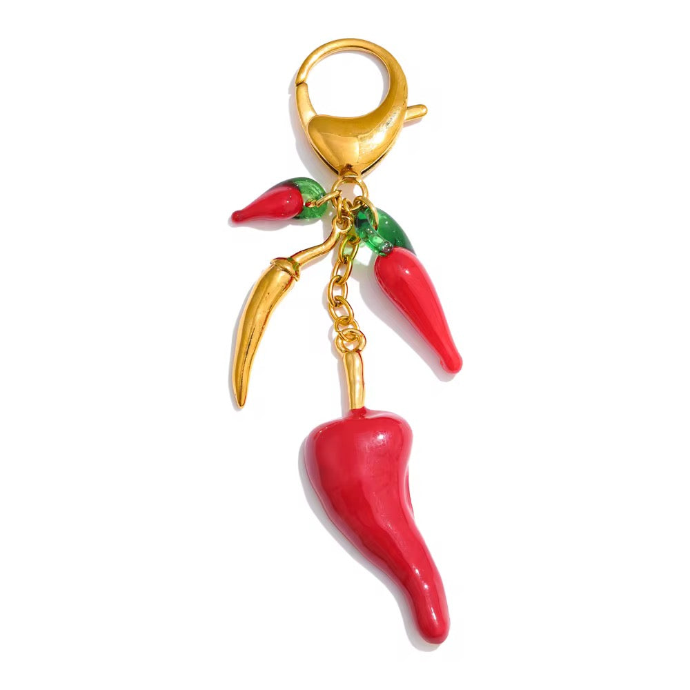 
                  
                    Red Chilli Charm Key Ring
                  
                