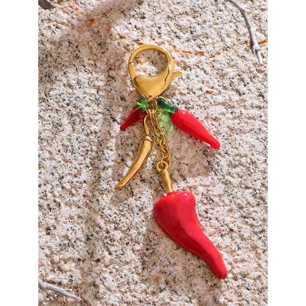 
                  
                    Red Chilli Charm Key Ring
                  
                